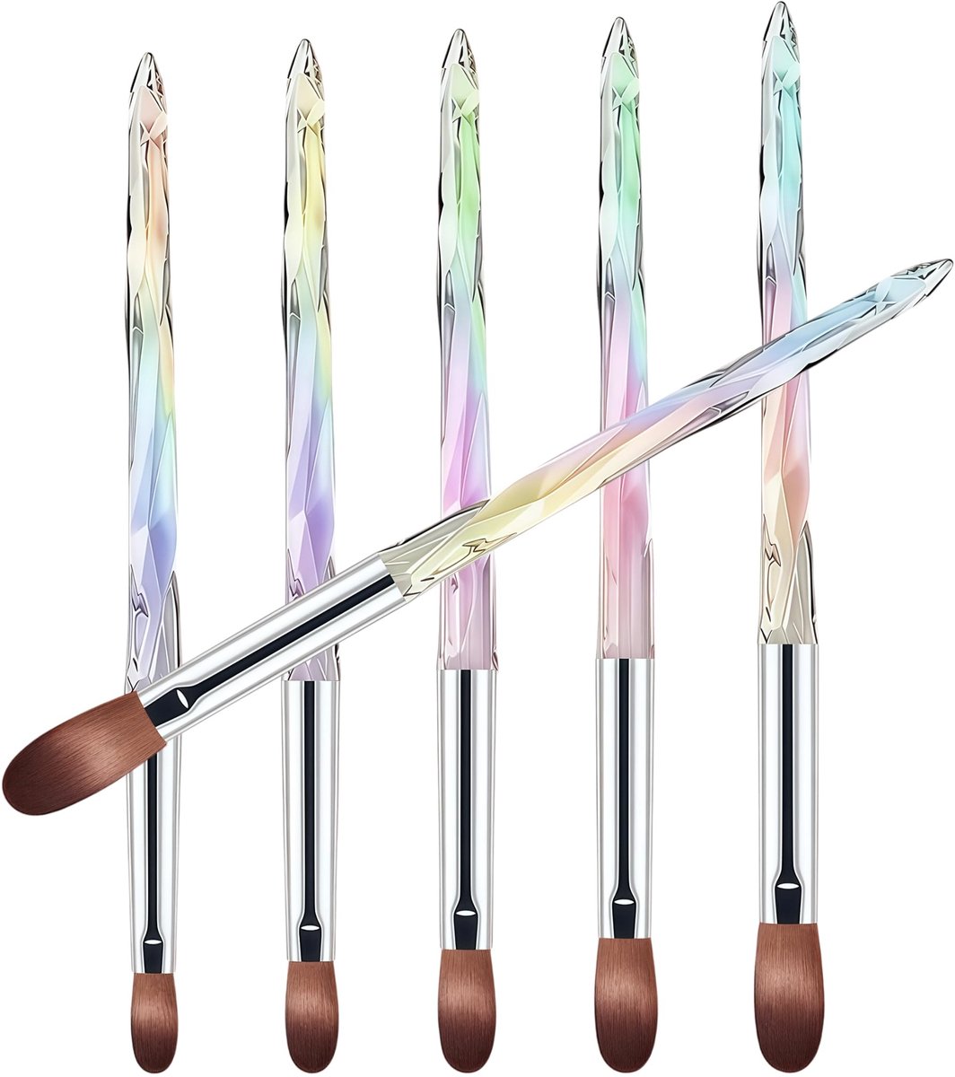 Penselen voor gelnagels 6 stuks - nylon maat 4-14 - precisie en veelzijdigheid - ideaal voor nail art - ShopVlot