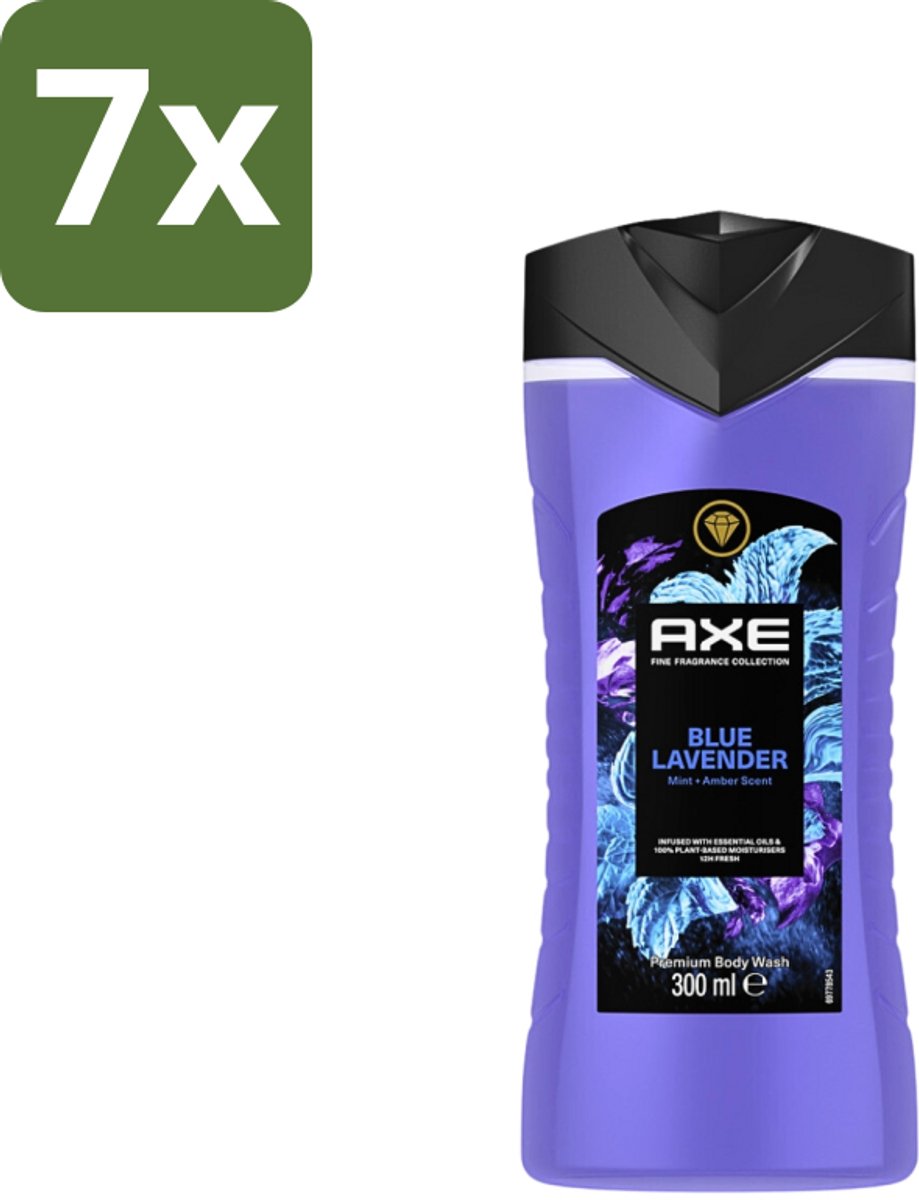 AXE - Douchegel - Blue Lavender - Kalmerend - Premium Geur - 300 ml - Bulkverpakking - 7 stuks