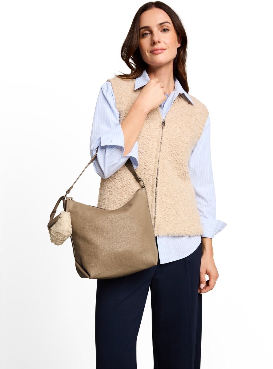 Tom Tailor - TTFANIA M buideltas met bijhangertasje - Maat ONESIZE - taupe / taupe