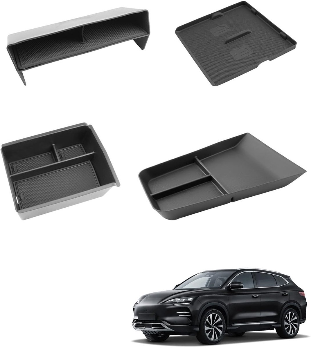 opbergbox middenconsole - draadloze oplaadmat van siliconen - voor BYD Seal U DM-i 2024-2026 - ShopVlot