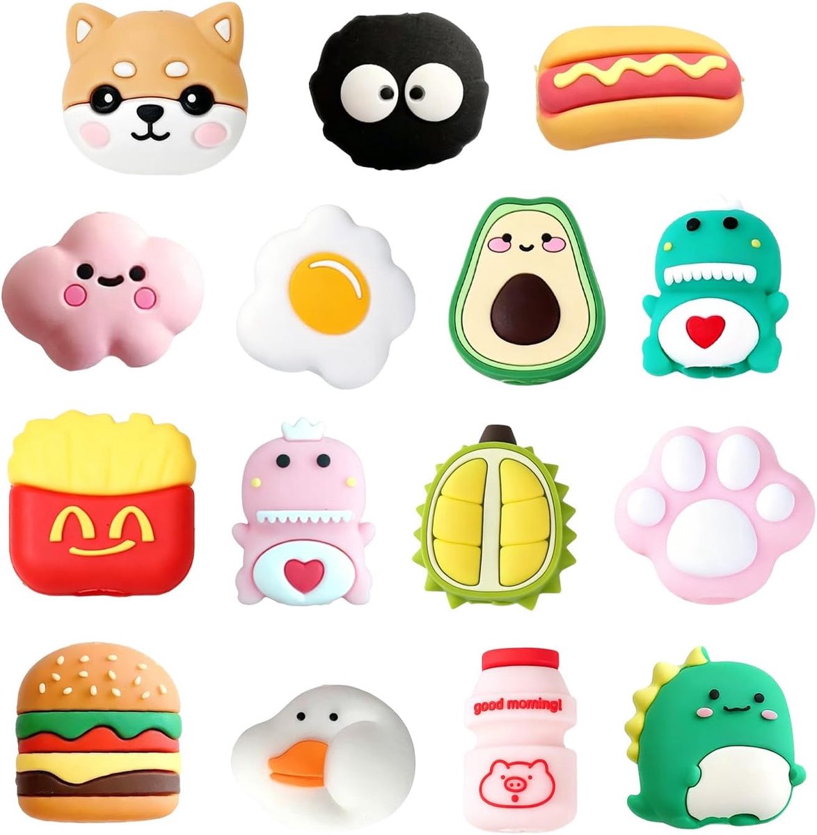 Fruitdatakabelafdekking 15 Stuks - Siliconen - Onbreekbaar - Bescherming voor USB-kabels - ShopVlot