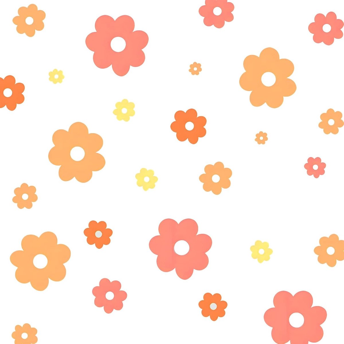 Muursticker kinderkamer meisjes - bloemen set van 26 - kleurrijke decoratie - creatieve indeling mogelijk - ShopVlot