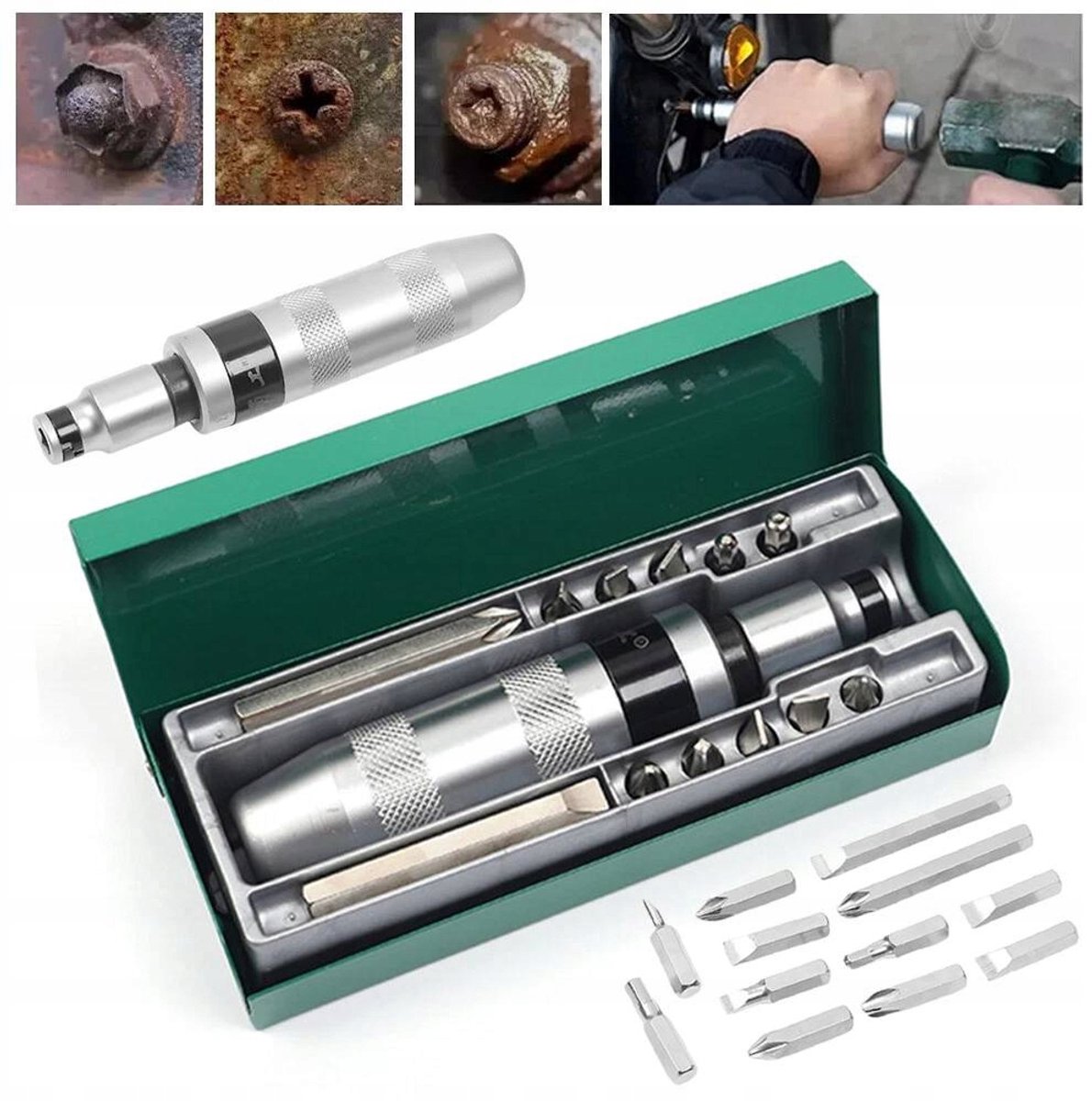 Slagmoerdoppen Set met 13 Bits - Robuust & Verstelbaar