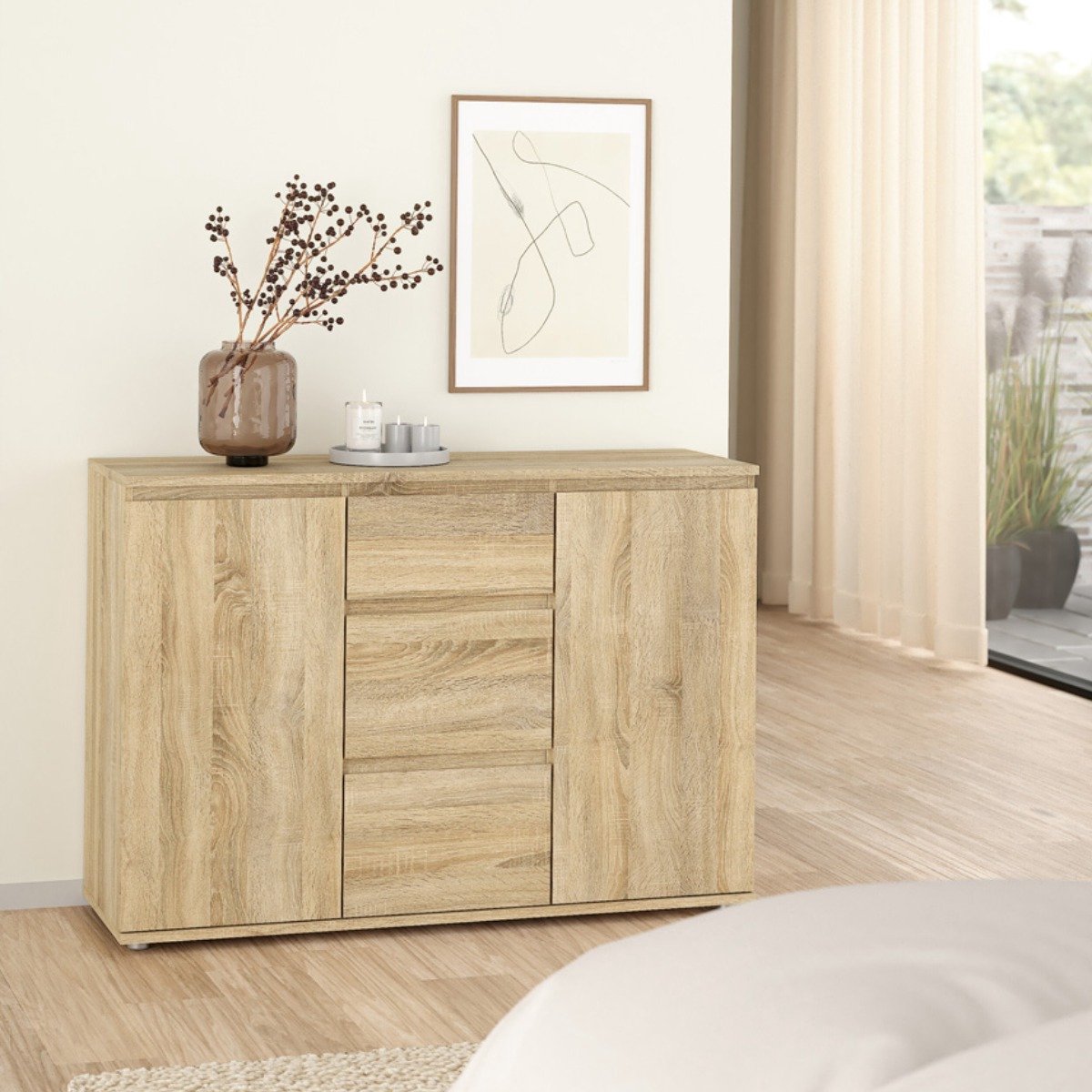Giga Living Dressoir Nova - Naturel - 119x40x84cm