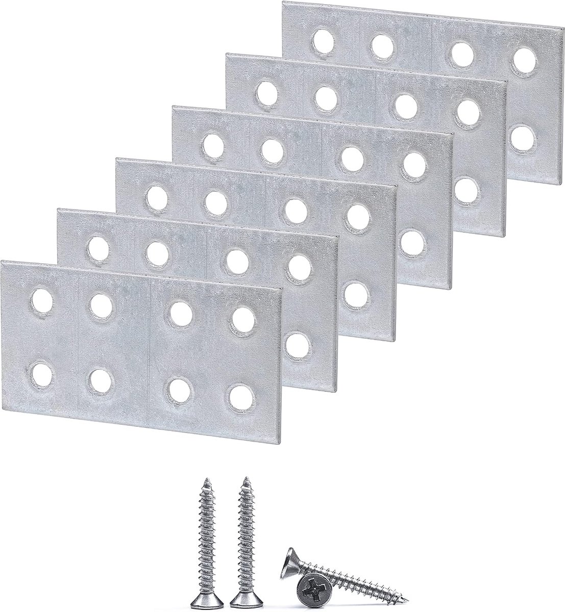 Verbindingselementen 30 x 60 mm - Gegalvaniseerd staal - Sterk en duurzaam - Ideaal voor montage en reparatie - ShopVlot