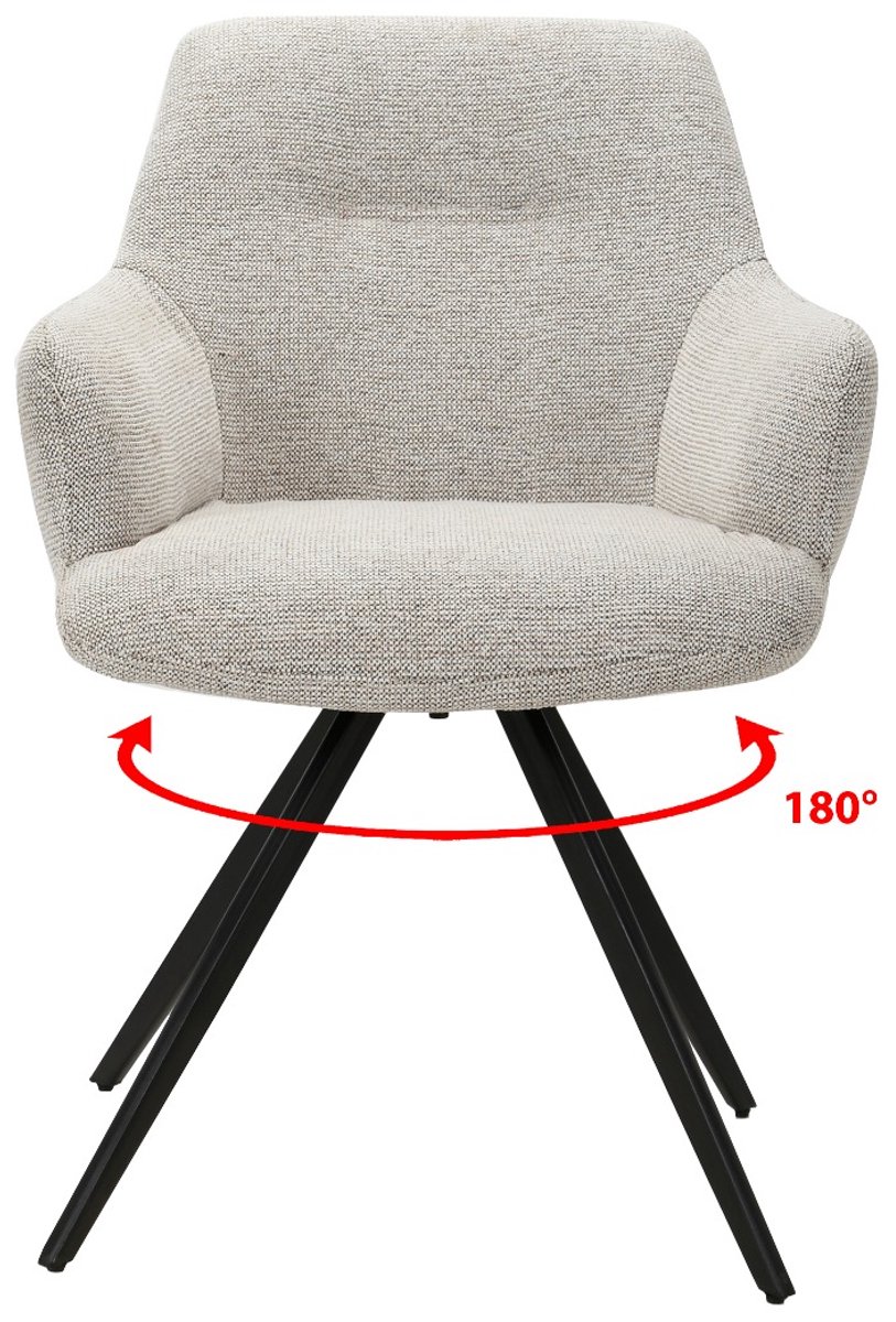 Livingfurn Eetkamerstoel Doreen Sneak Beige - Set van 2