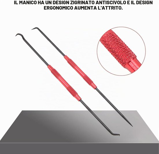 O-ring seal pick tool - hooked pick tool - carbon staal - voor nauwkeurige olieafdichtingen - ShopVlot — afbeelding 5