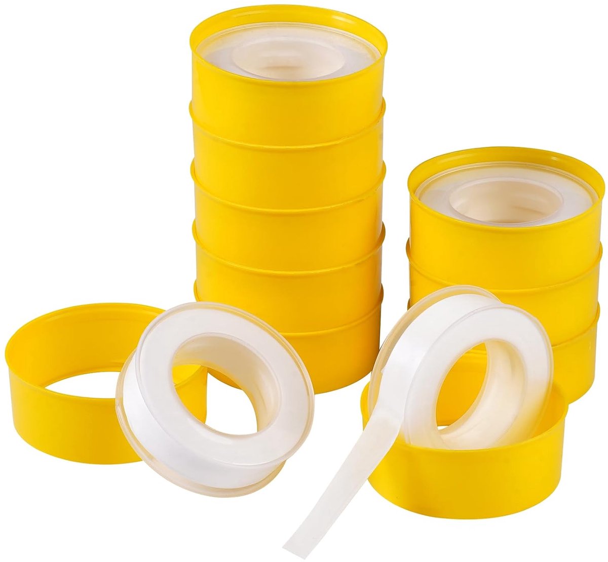 Teflon tape 10 m x 15 mm - PTFE afdichtingstape - 10 rollen - ideaal voor schroefdraadbevestiging - ShopVlot
