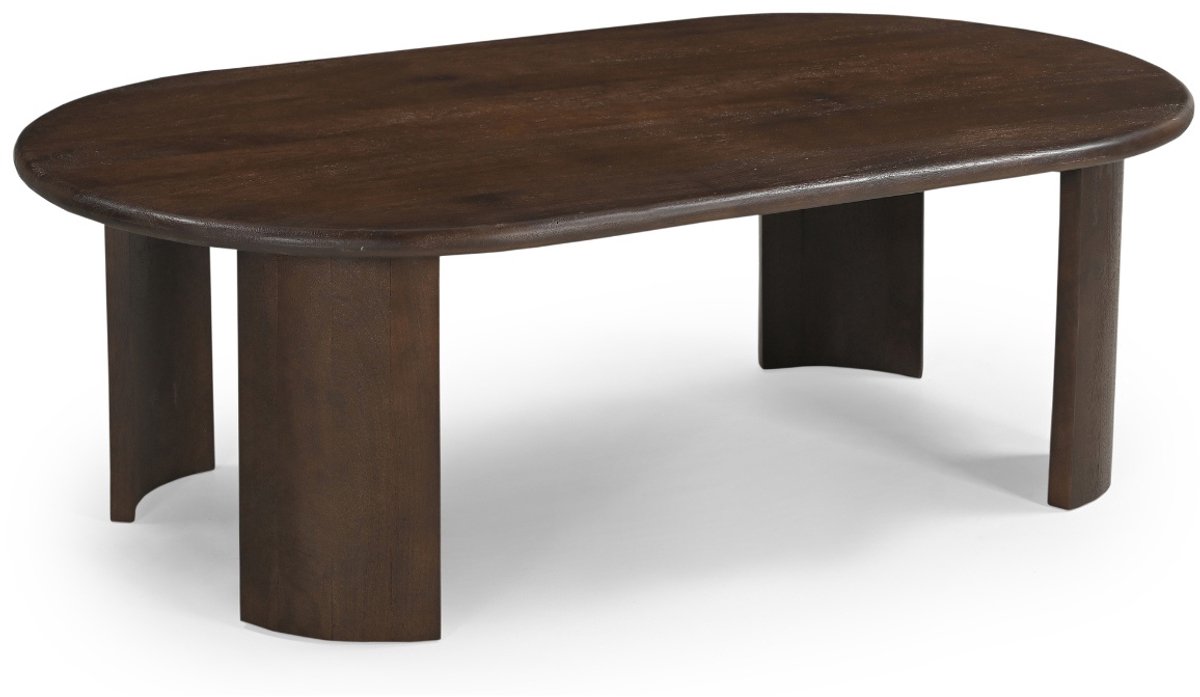 Giga Meubel Salontafel Maikel - Ovaal - Mangohout - 120cm