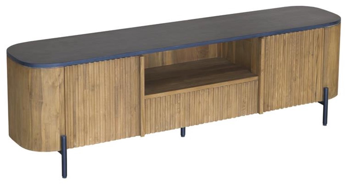 Tower Living Tv-meubel Palazzo - Naturel/Zwart Hout - 180x45x55cm