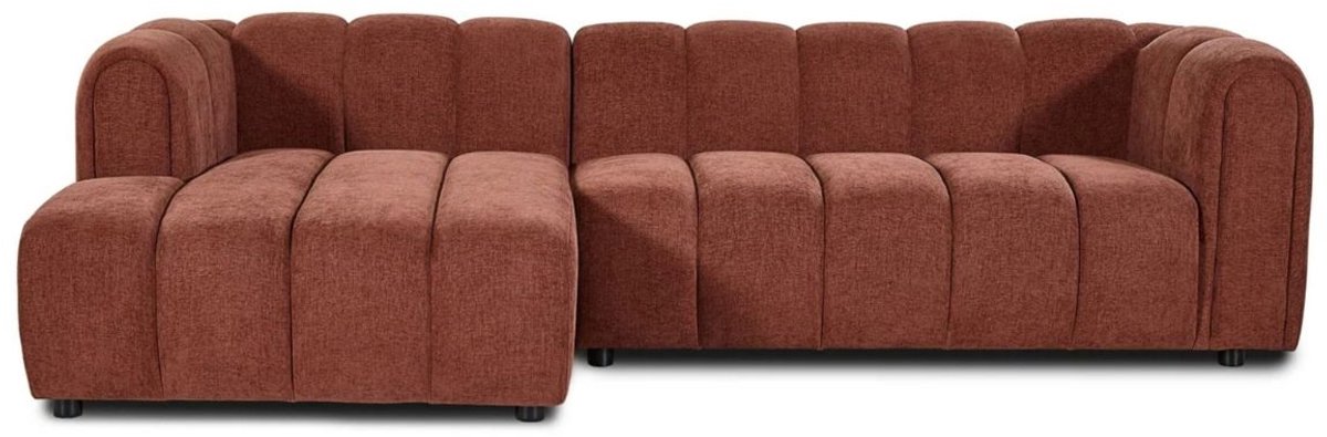 Giga Living Hoekbank Fay Chenille Burgundy Links - Giga Meubel