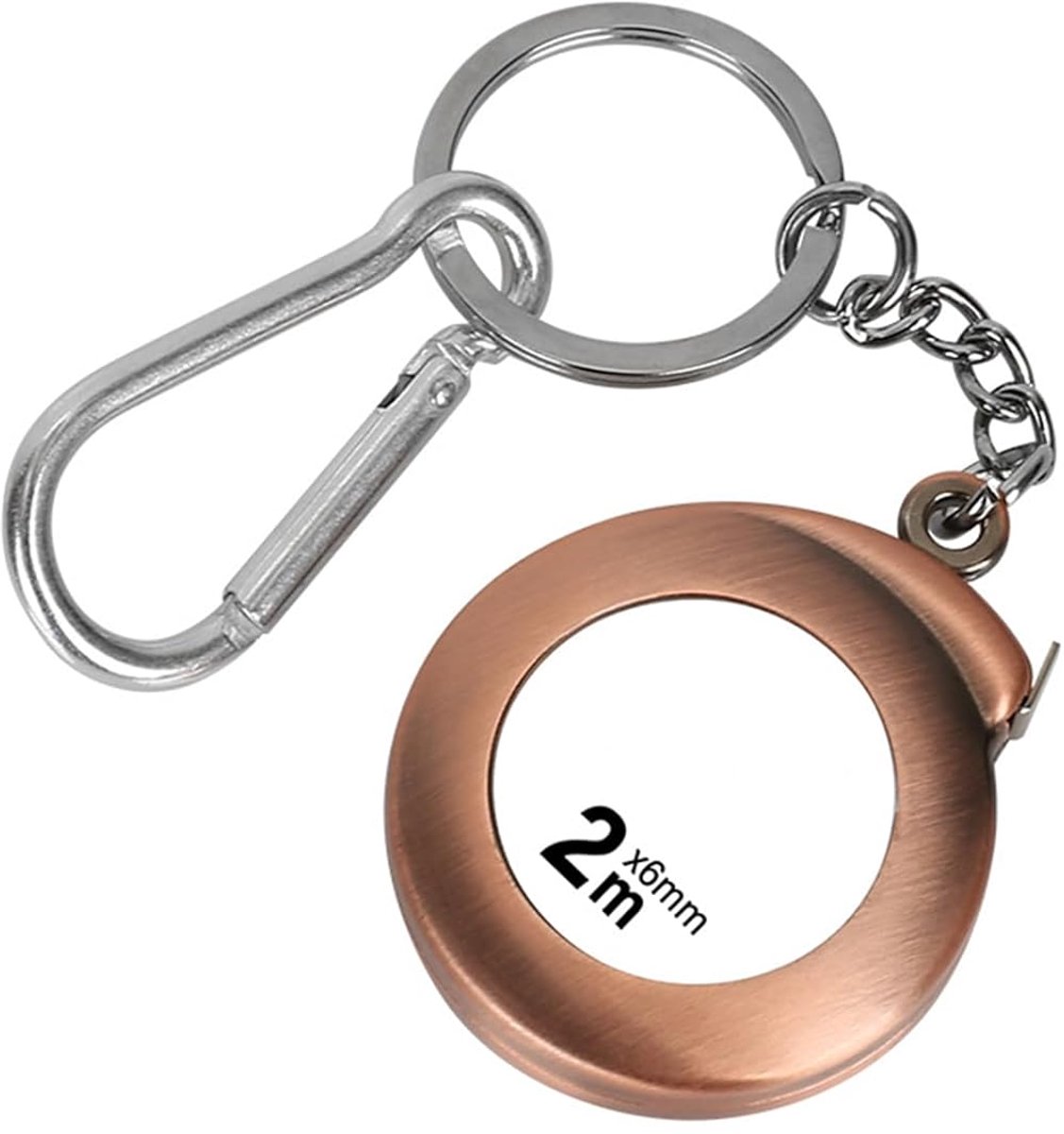 Tape Measure Keychain, Functional, Retractable Mini Tape Measure, 2m Long Stainless Steel Tape Measure, Durable - ShopVlot
