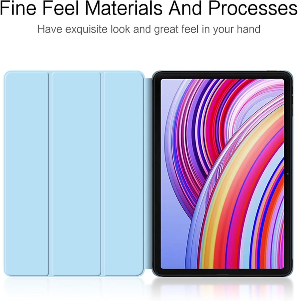 Case for Redmi Pad Pro 12.1 inch, Premium PU Ultra Thin Lightweight Protective Cover, Triple Folding Protective Cover - ShopVlot
