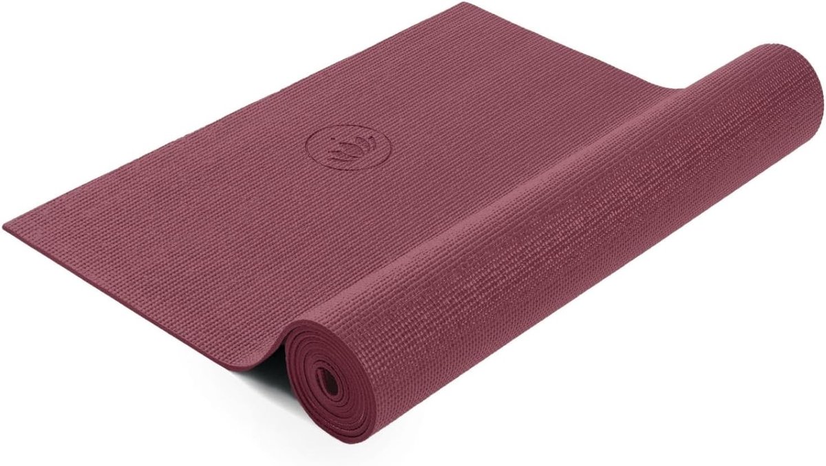 Fitnesmat - Aubergine - 183 x 60 x 0,5 cm - Huidvriendelijk & Antislip - Voor Beginners en Gevorderden
