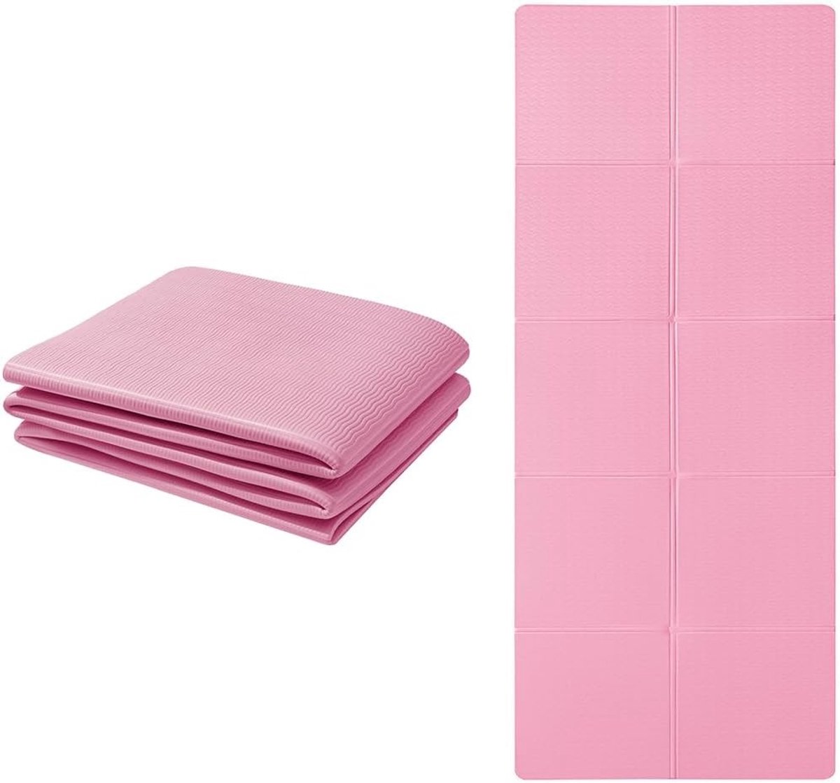 Fitnesmat - Roze - 183 x 61 x 0,6 cm - Antislip - Voor Thuis en Reizen
