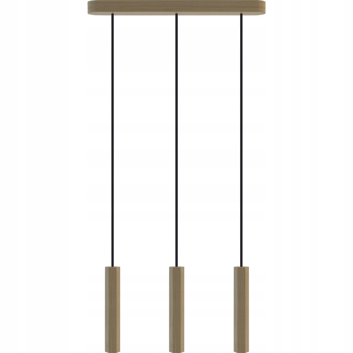 Hellux Madera Hexa 3 Hanglamp - Hout, Bruin, 3x GU10
