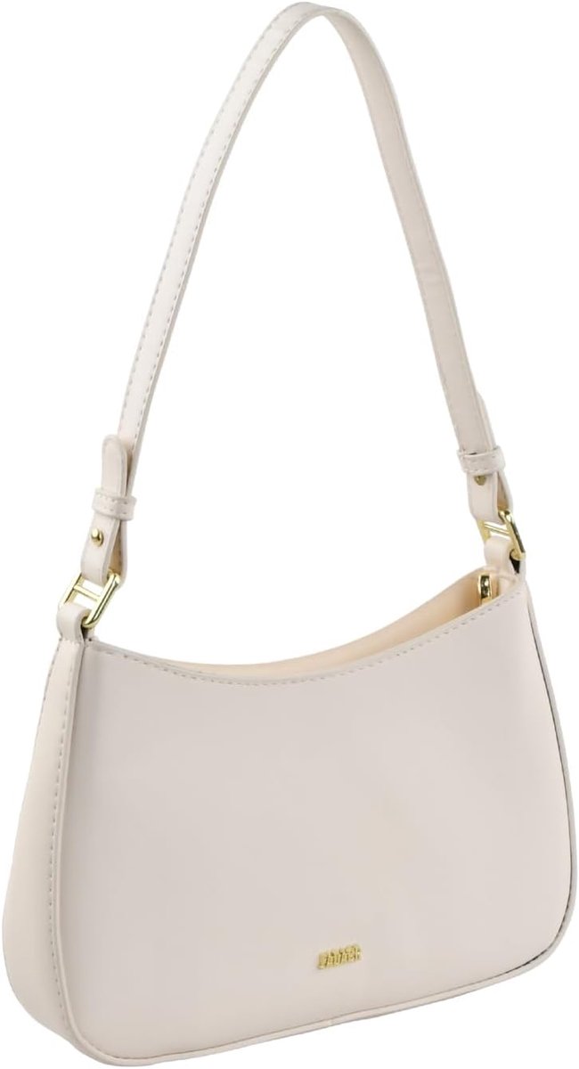 Dokeno Schoudertas voor dames, klein, schoudertas voor dames met 2 schouderbanden, witte handtas, dames, klein - ShopVlot