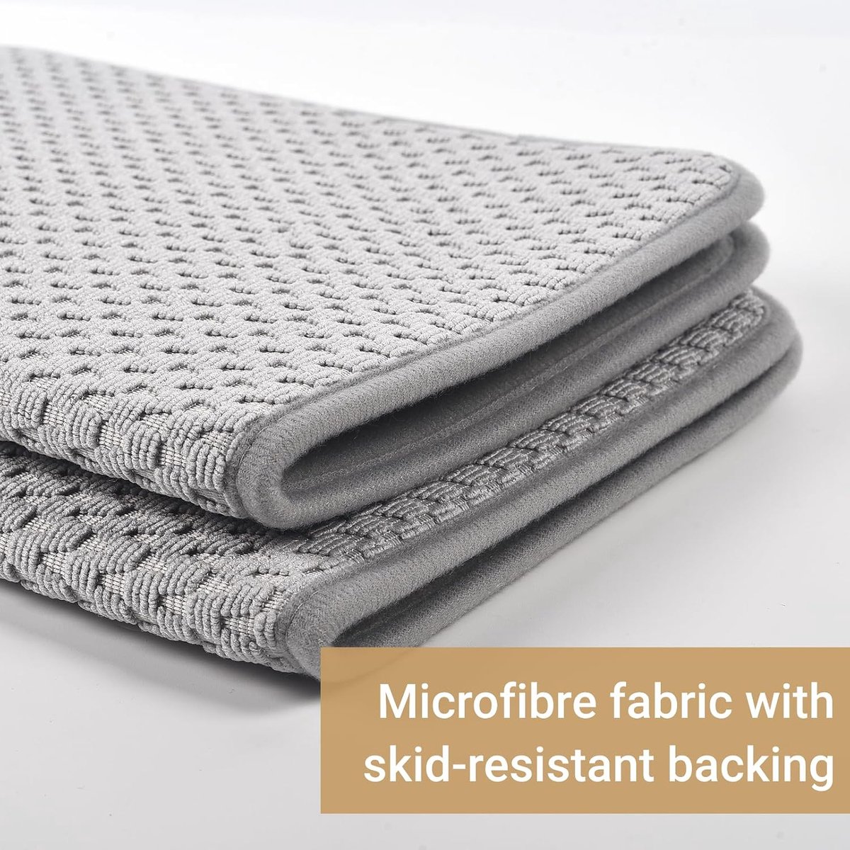 2Pcs Microfiber Drying Mat, Grey Draining Board Mat for Kitchen (S) - ShopVlot