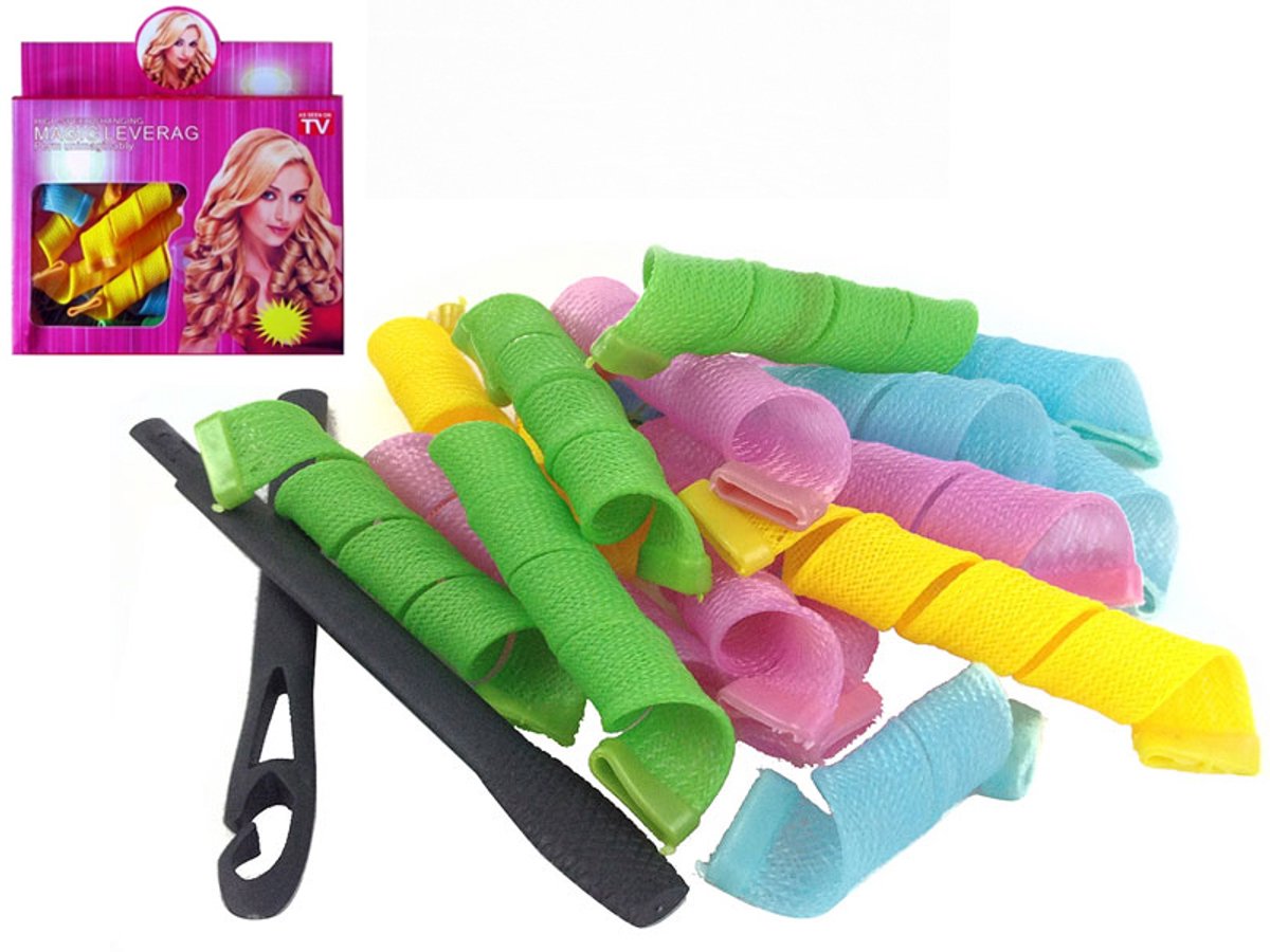 Merkloze Spiralen Haarrollers Set - 18 Stuks voor Mooie Krullen