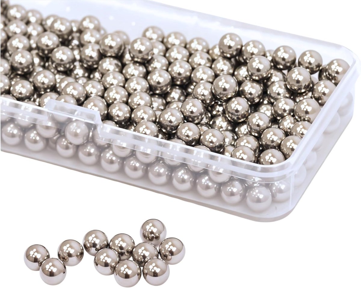 Hartem - Roestvrijstalen Mengballen 5 mm - 250 Stuks - Voor Acrylverf, Modelbouw & Airbrush - ShopVlot