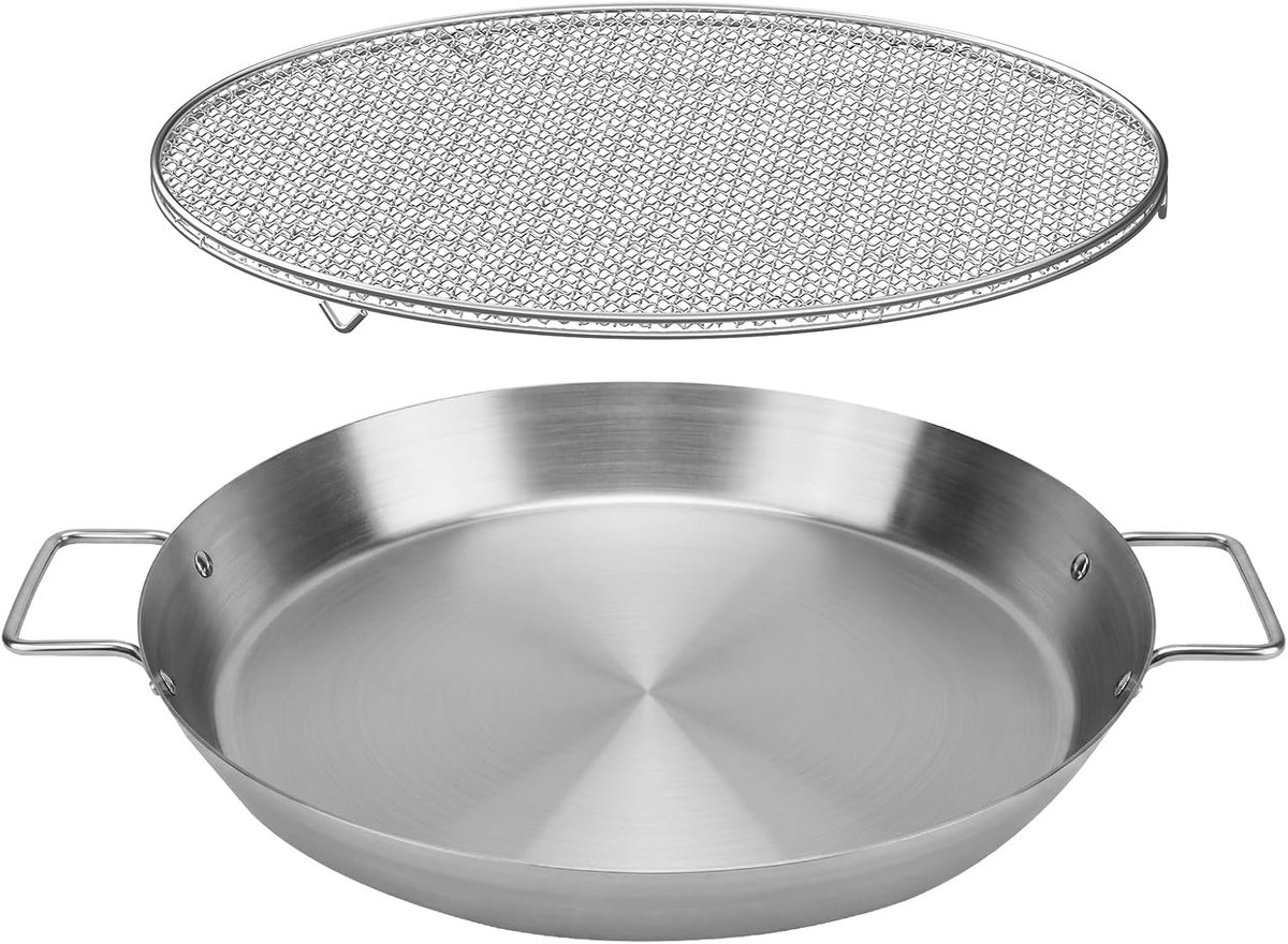 onlyfire Stainless Steel Cooking Set 2-in-1 for BBQ and Fire Bowl - ShopVlot