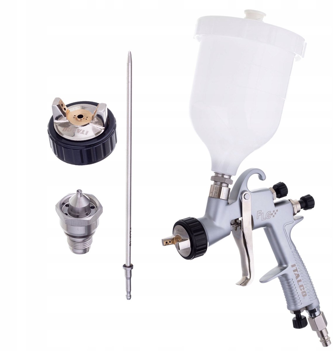 Italco FLG-G LVMP Verfspuitpistool 1,3 + 1,8 mm, 560ml tank