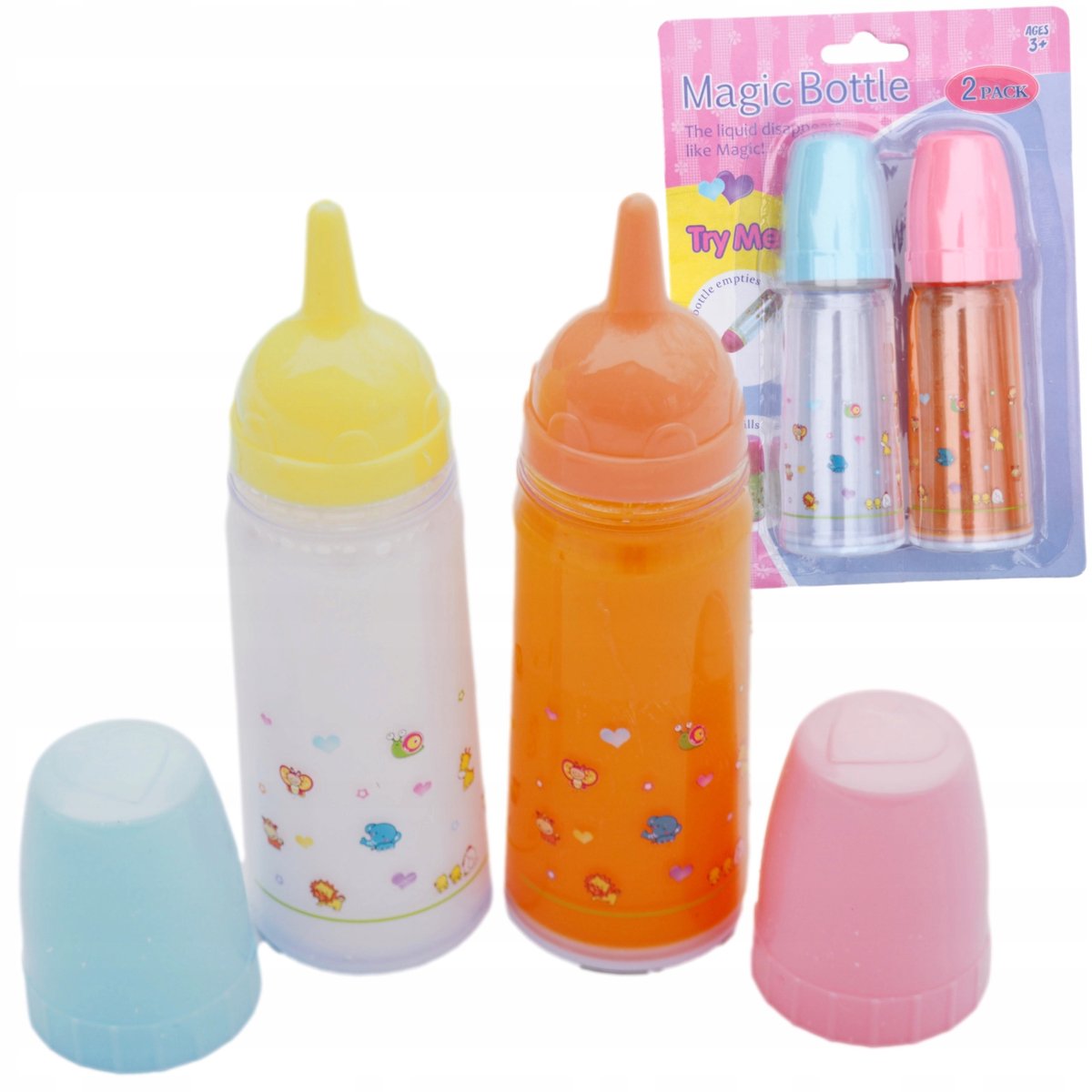 Magische Voeding Flessen Set voor Poppen - Melk & Sap