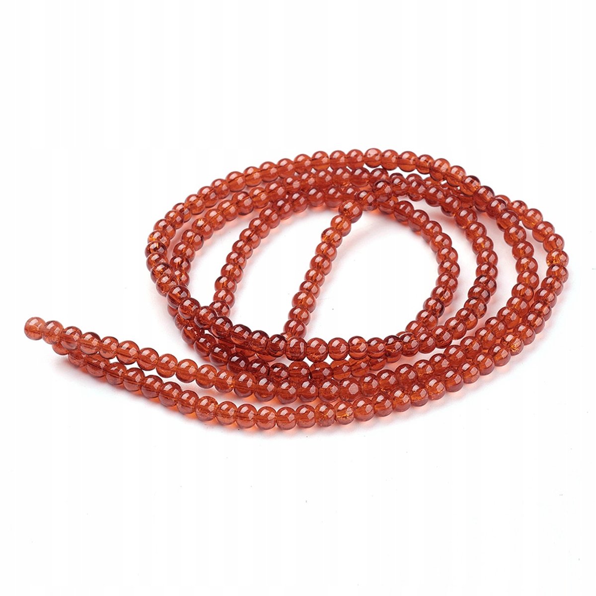 Glazen Crackle Kralen - Oranje Rond 4mm - 200 Stuks