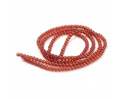 Glazen Crackle Kralen - Oranje Rond 4mm - 200 Stuks