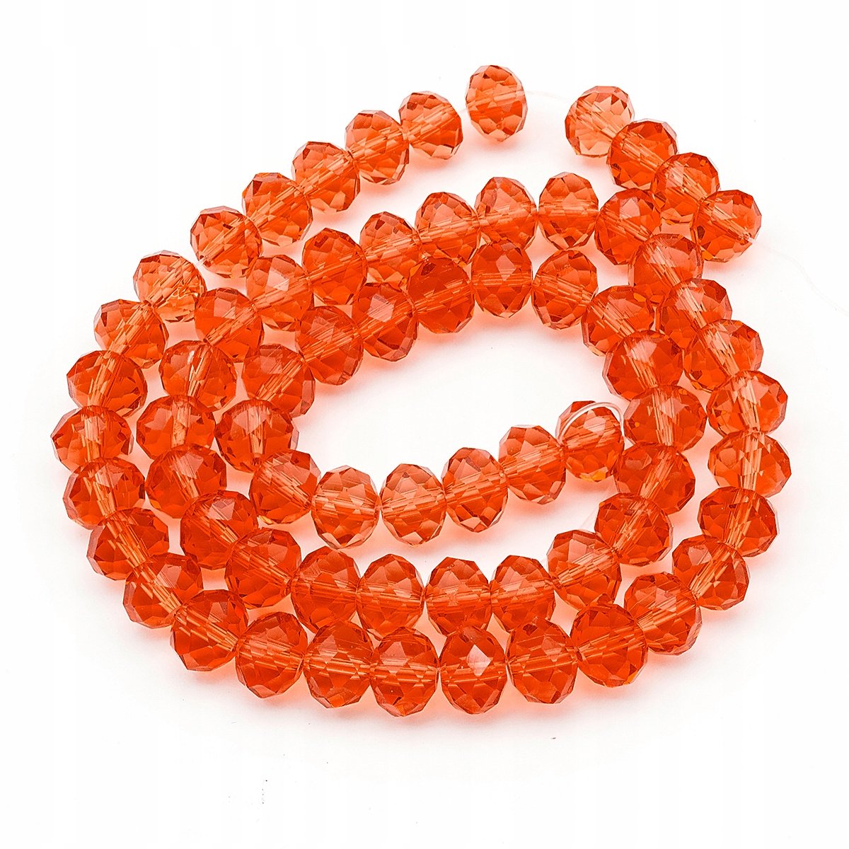 Oranje Glazen Kralen Rondel 10x7mm - 72 stuks