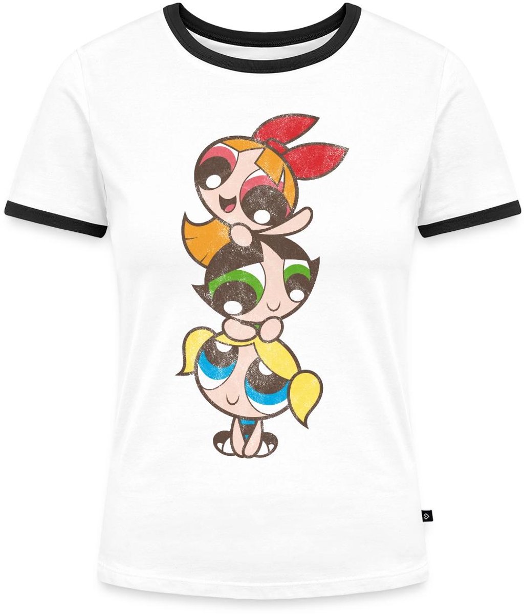 Powerpuff Girls Meisje Toren Vrouwen Contrast Shirt