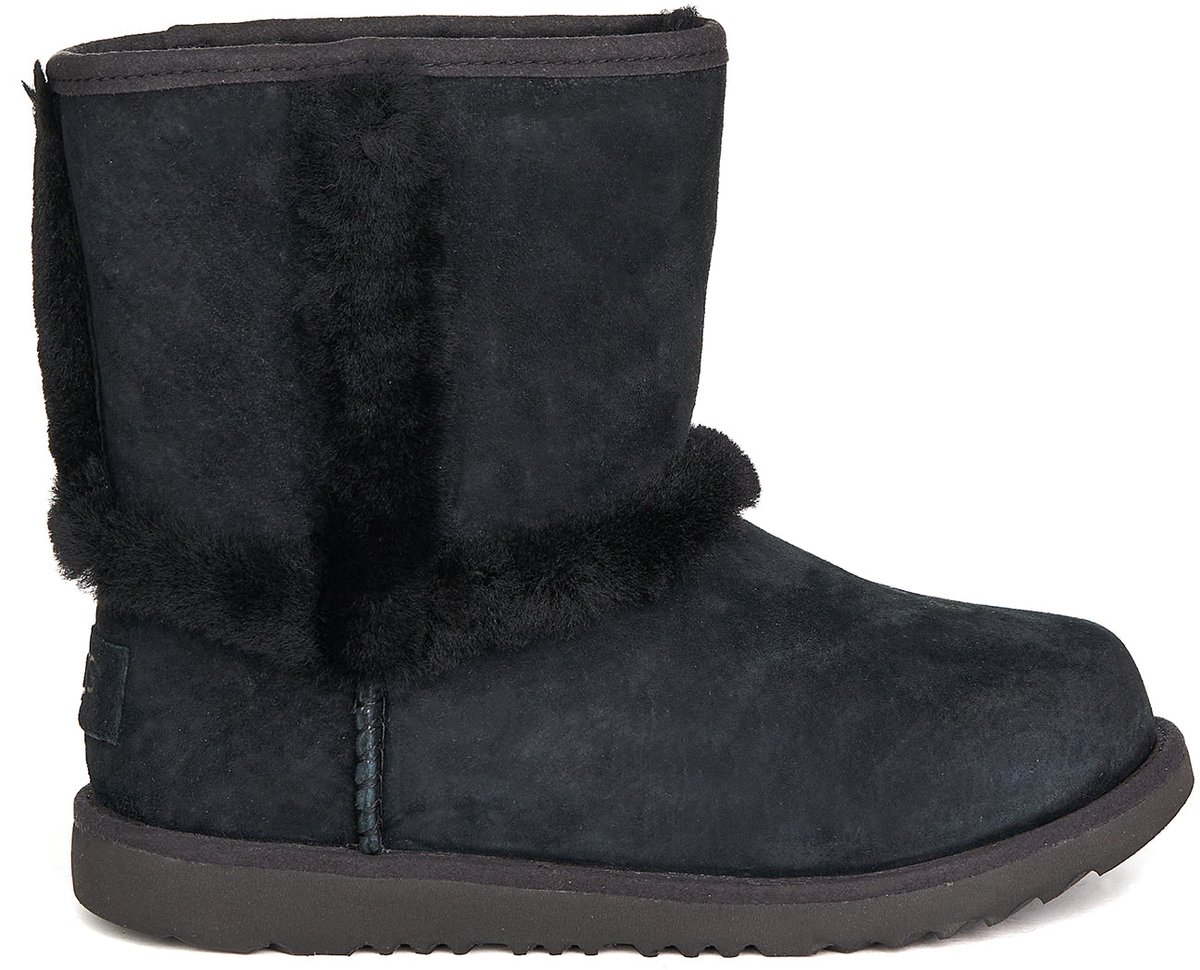Ugg Hadley Ii laarzen natuurlijk leer bont 32 Zwart
