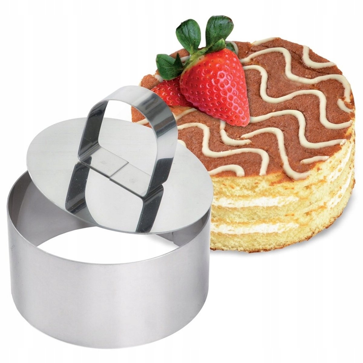RVS Serveerring met Stempel - 8cm Diameter