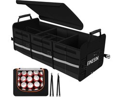 Autotassen Organizer Extra Groot - 88 Liter met 22 Liter Koeltas - 7 Compartimenten - Ideaal voor Auto-opslag