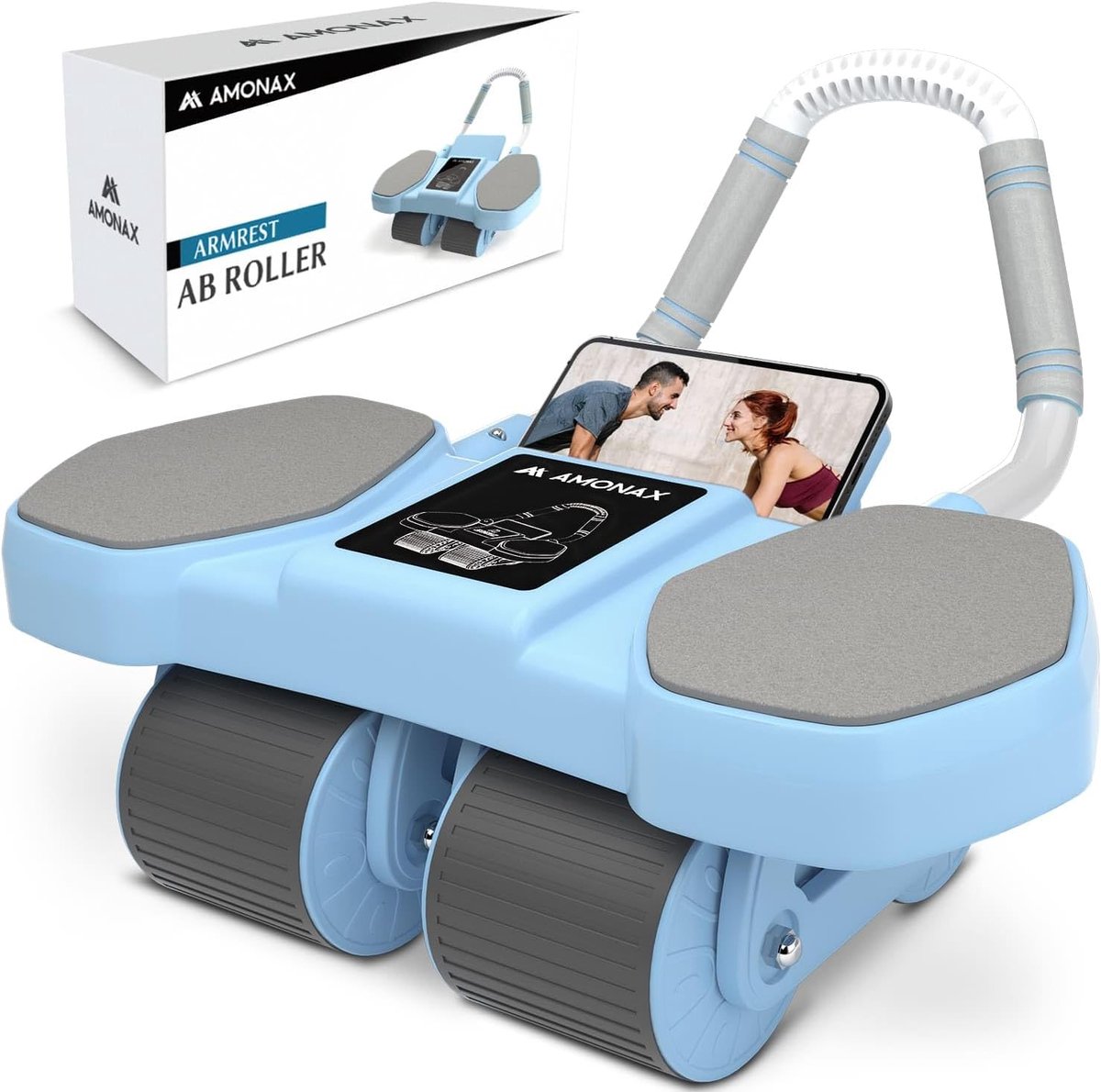 Abdominal Trainer - Vierwielige ab roller - Automatische rebound - Versterkt je core spieren