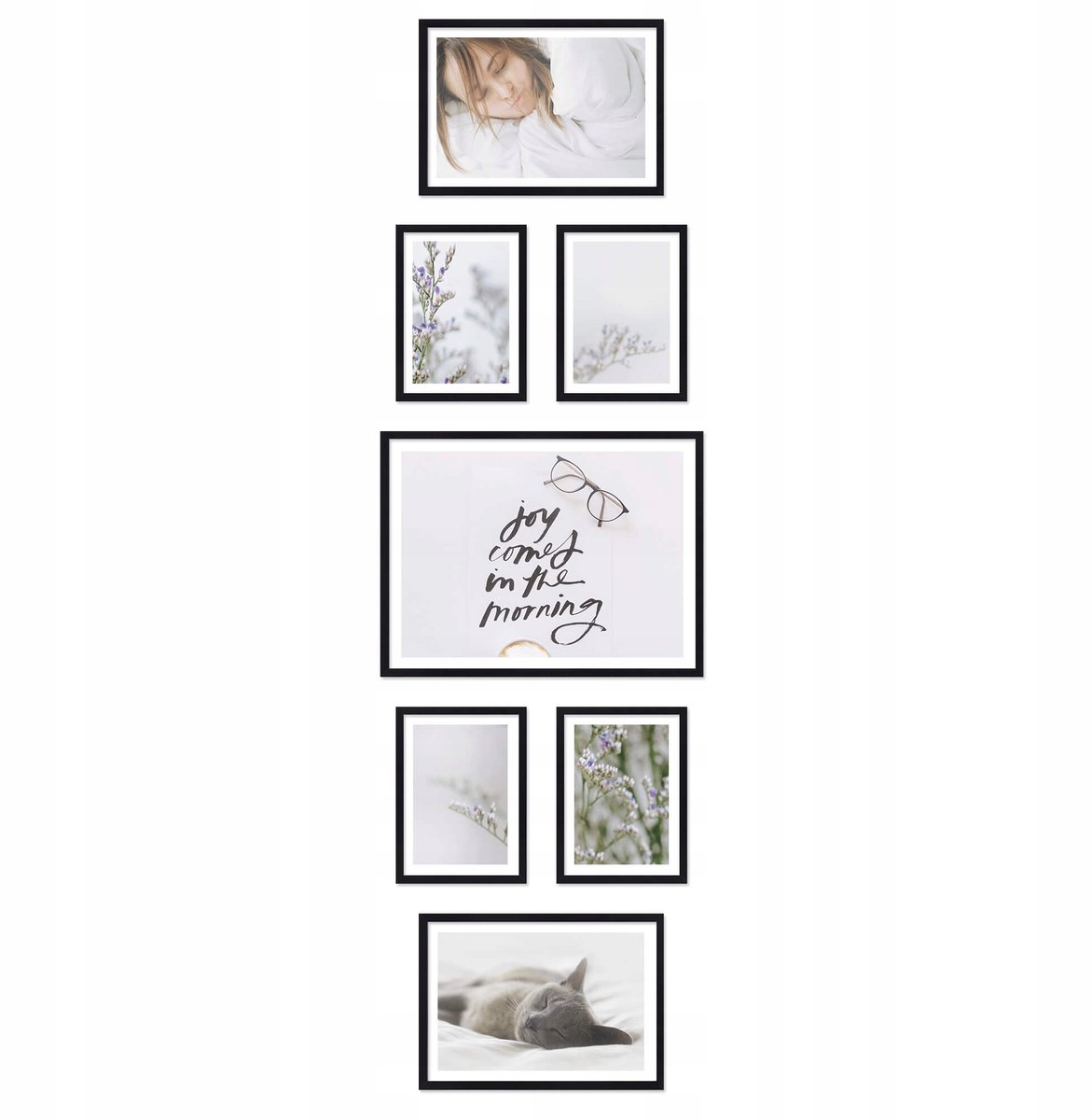 Zwarte Fotolijsten Set - Galerijstijl voor 7 Foto's