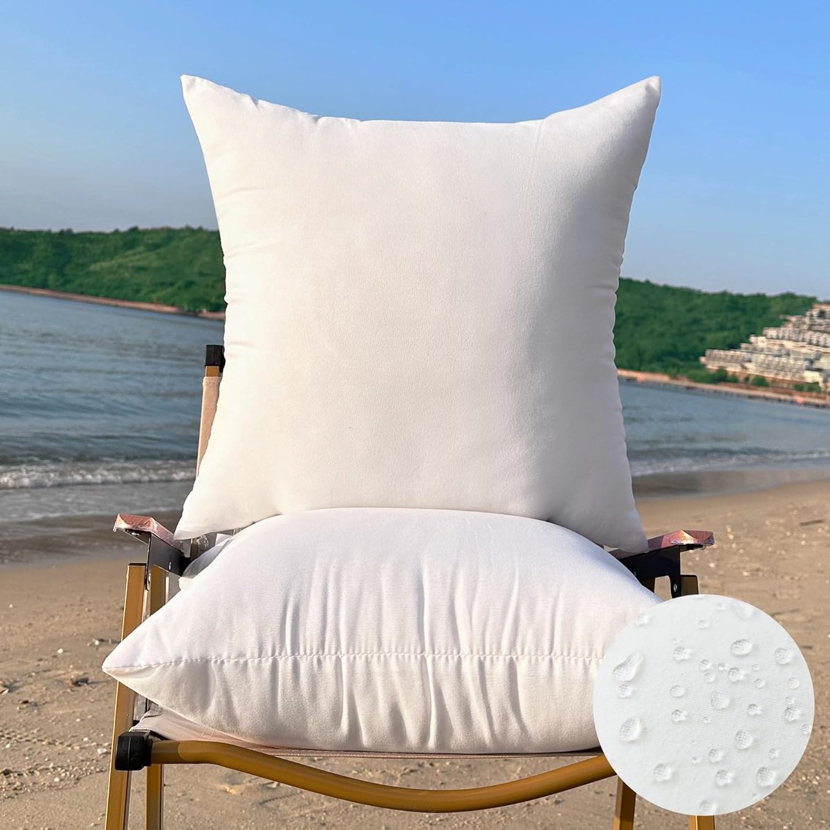 Decoratieve Kusseninserts 60 x 60 cm - Waterproof - Set van 2 - Ideaal voor buitengebruik