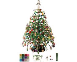 Kerstboom Kralenset - DIY Kerstboom van Kleurrijke Kralen - Decoratieve Hangers & Kristal Knutselset - Kerstversiering voor Bureaudecoratie - Vakantieproject - Uniek Kerstcadeau voor Volwassenen - Creatief & Leuk - Voor Beginners & Gevorderden