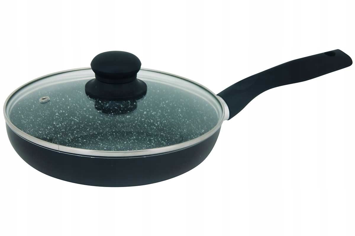2x Kinghoff Marmite Pan 24cm met Glazen Deksel - Inductie Geschikt