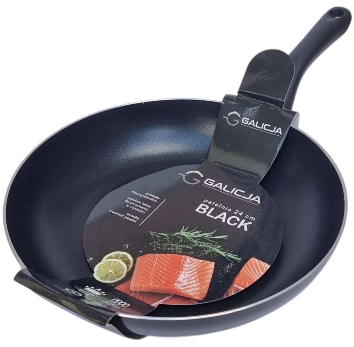 Merkloze Koekenpan Zwart Anti-aanbaklaag 24cm voor Inductie & Gas