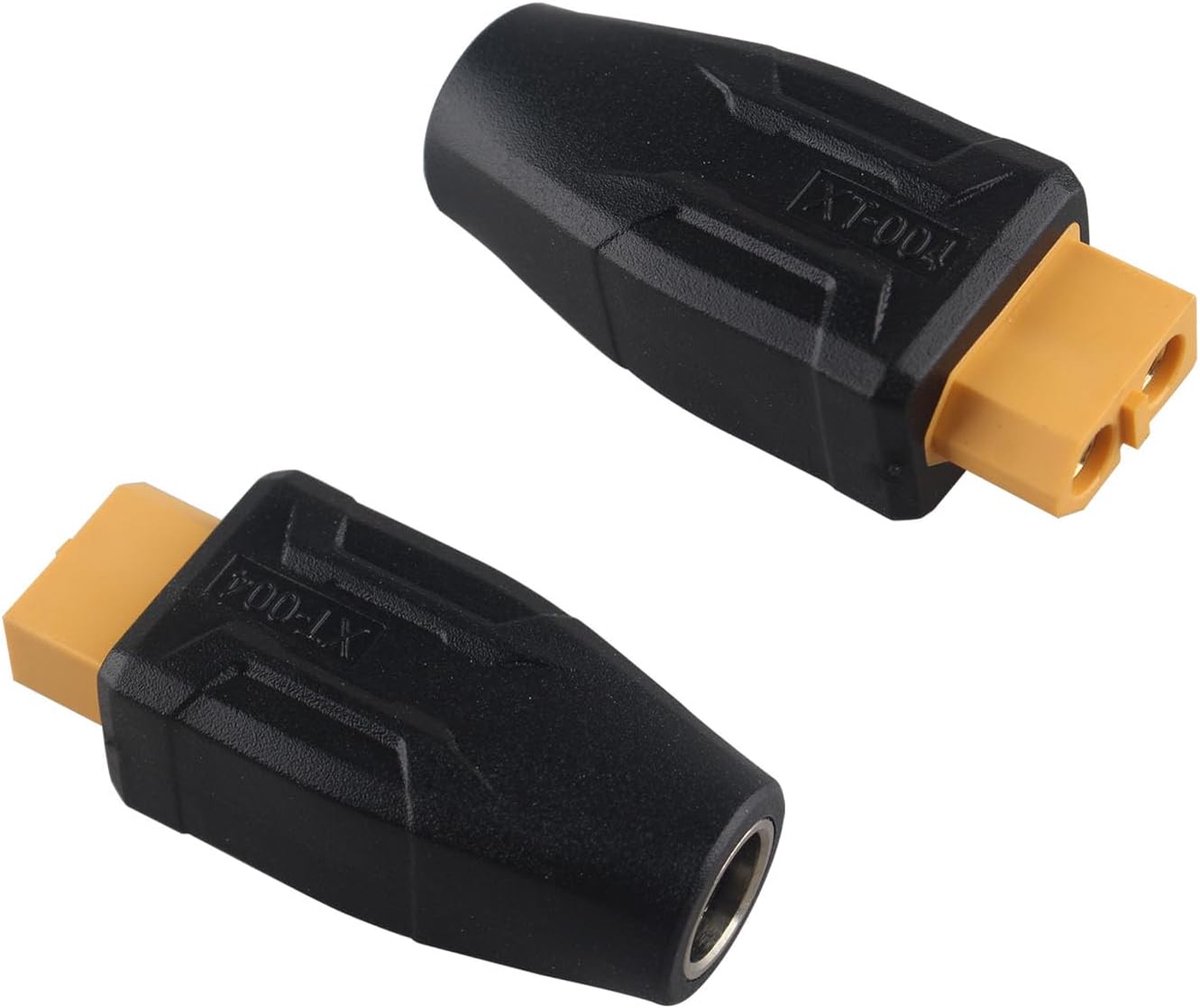 2PCS DC Female to XT60 Female Connector Adapter XT60 to DC7909 Bullet Connector for Lipo Battery Drones FPV Monitor - ShopVlot