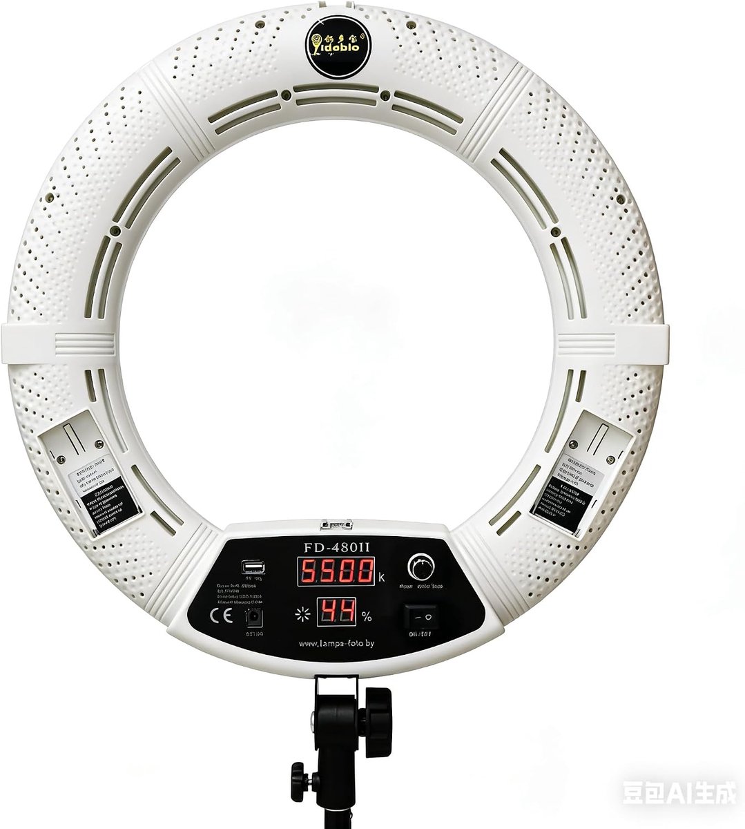 FD480 LED Ring Light Digital Display 45 cm 96 W Dimmable Lamp Tripod for YouTube Vine Self Portrait Video Recording - ShopVlot