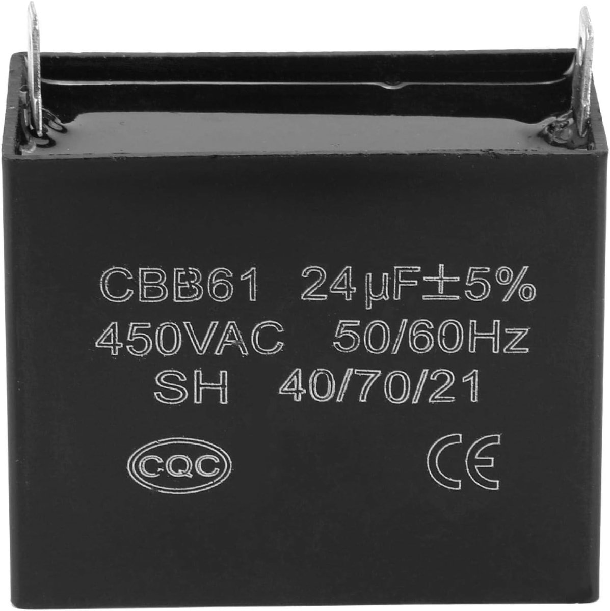 CBB61 Starter Capacitor Generator 450V AC 24uF 50 / 60Hz for 400/350/300/250VAC UL/RU - Black - ShopVlot
