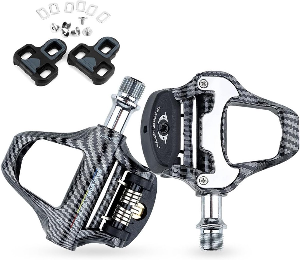 Bike Pedals, Carbon Fiber Bike Pedals Carbon Road Bike Pedals Compatible with KEO Grip Cycling Cleats Pedals - ShopVlot