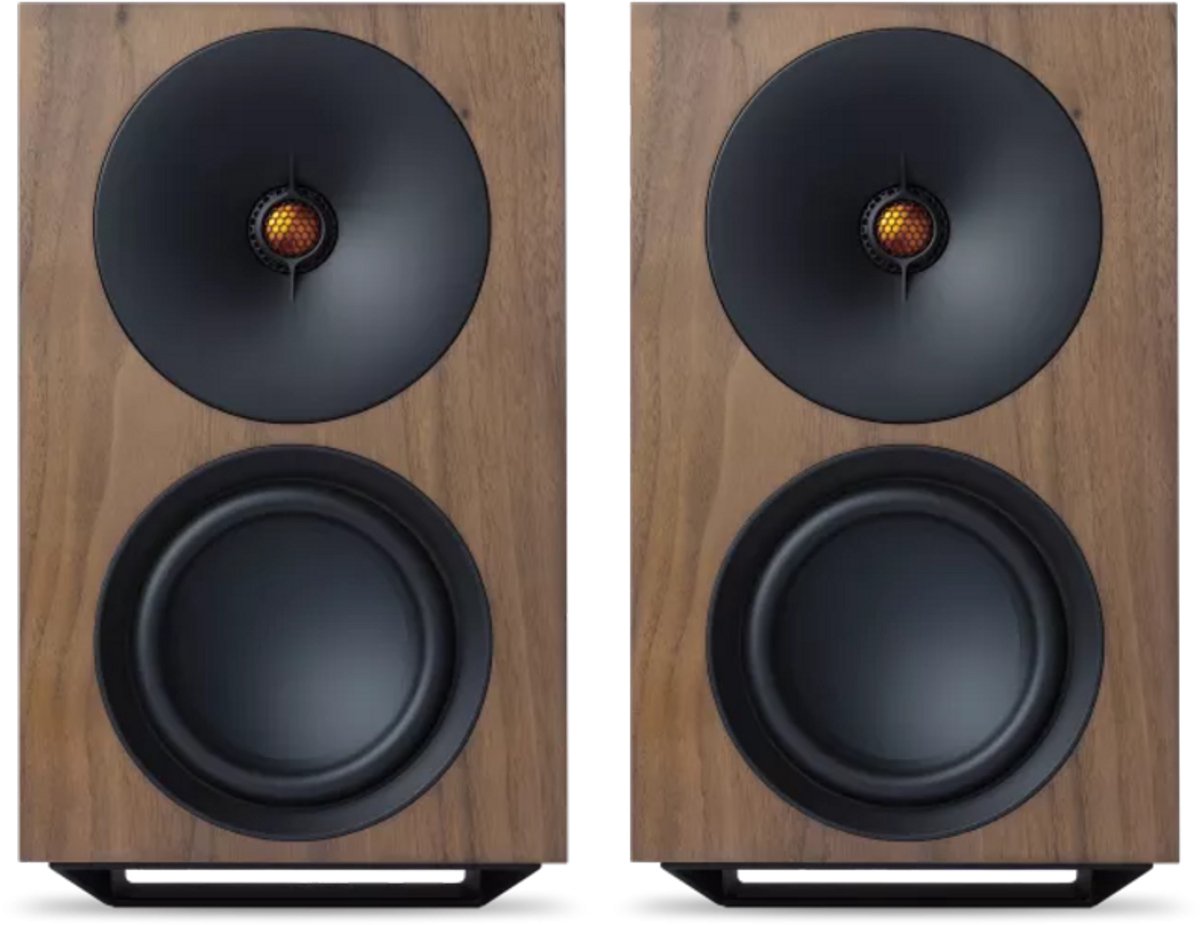 Cambridge Audio L/R X Actieve Boekenplankspeaker - Walnoot (Paar)