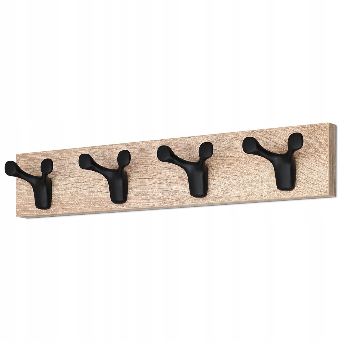 Wandkapstok Eiken Sonoma met 4 Haken - Modern en Functioneel