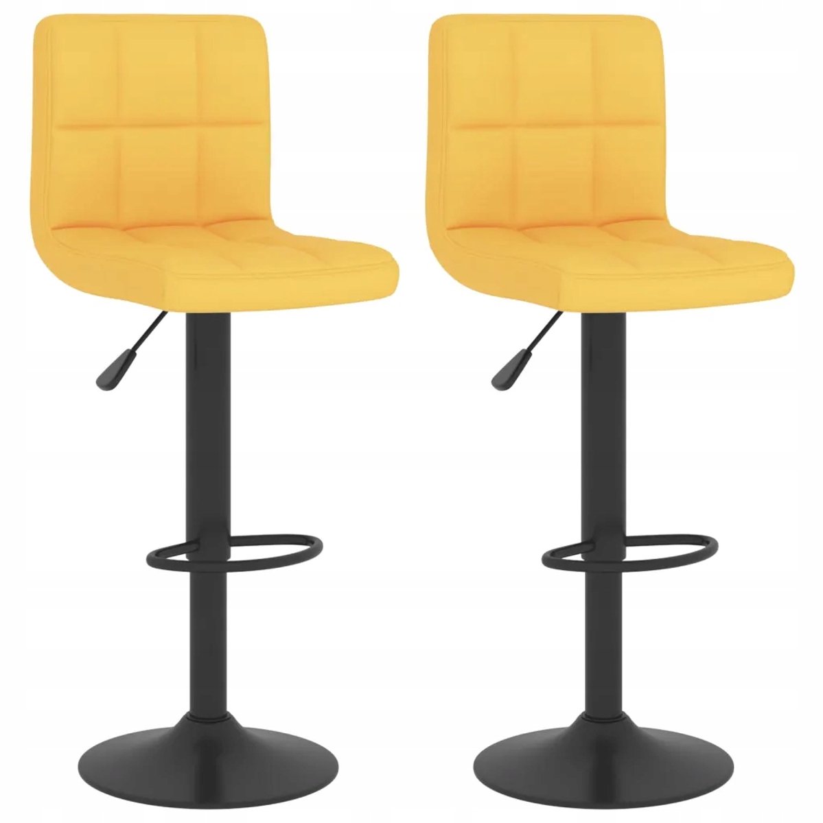Barkrukken Mosterdgeel - 40x47x90-111cm, Verstelbaar & Draaibaar