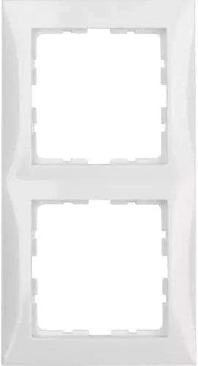 Berker 10128989 frame 2-gang S.1 polar white glossy Single 1 Piece polar white - ShopVlot