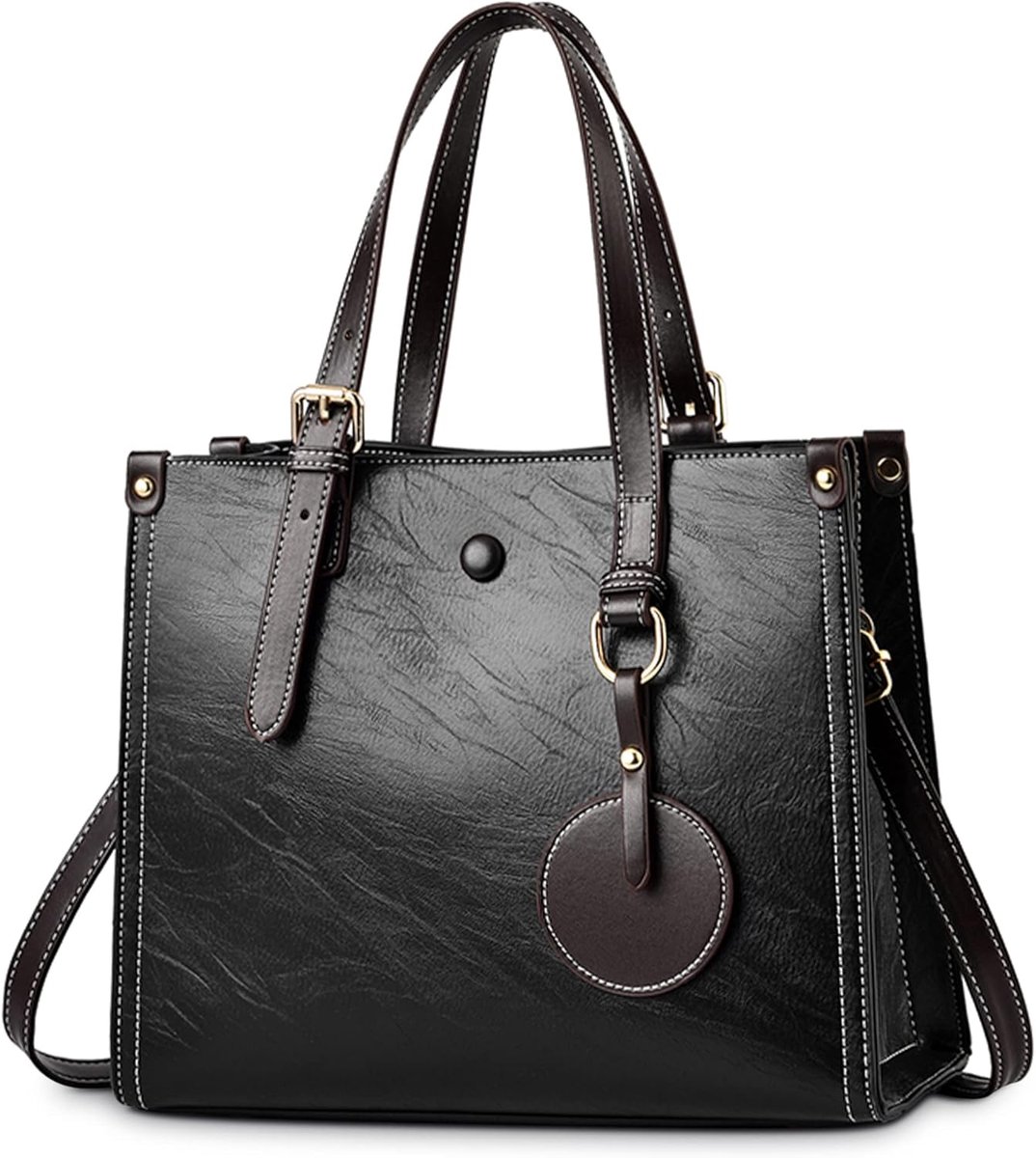 Women Handbags Fashion Ladies Top Handle Bag Adjustable Handle Large Tote Bag Top Handle Satchel Shoulder PU Leather - ShopVlot