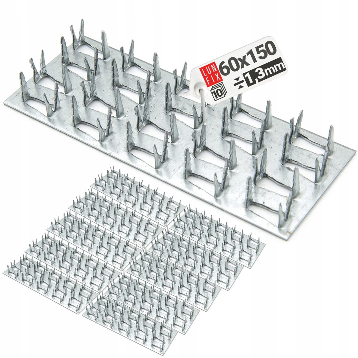 LUN FIX - Platte verbindingsstukken - 60 x 150 x 1,3 mm - 10 stuks